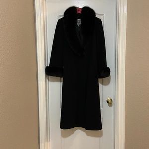 Marvin Richards Wool Coat with fur trim